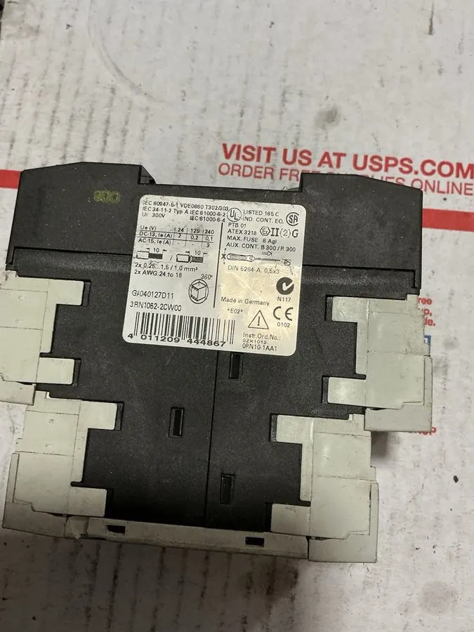 Реле защиты SIEMENS 3RN1062-2CW00 MOTOR PROTECTION RELAY D3 — фото лота 1