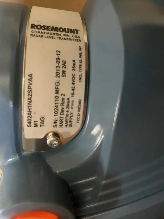 Датчик уровня Rosemount 5402 5402AH1NA2SPVAAM1 Radar Level Transmitter — фото лота 2