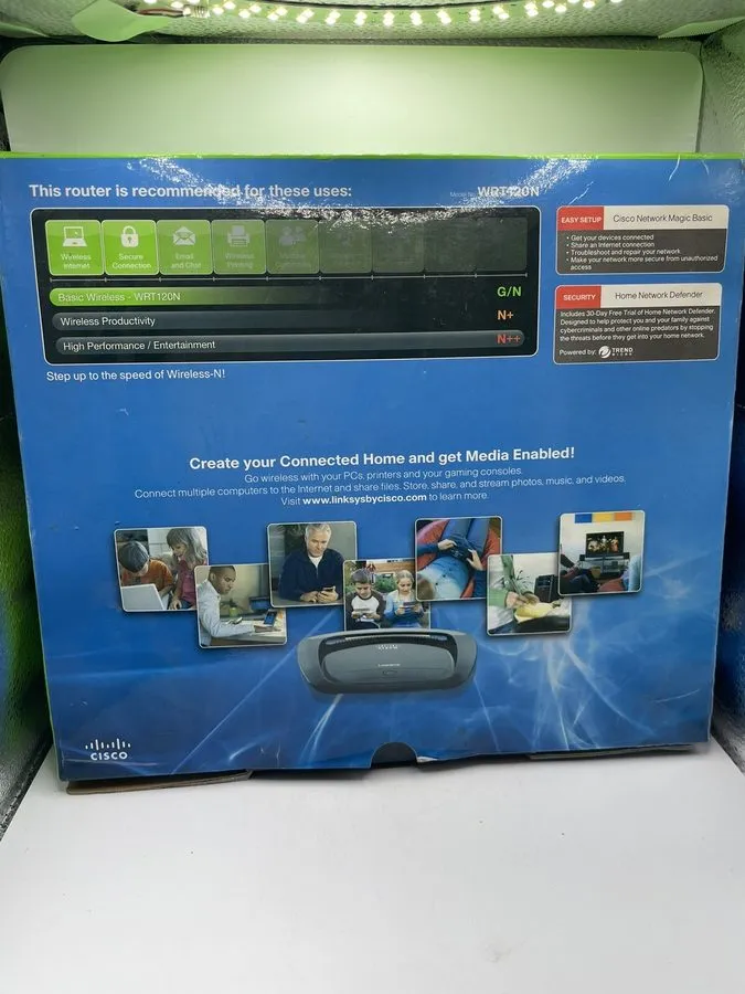 Маршрутизатор Linksys WRT120N 150 Mbps 4-Port 10/100 Wireless N Router — фото лота 3