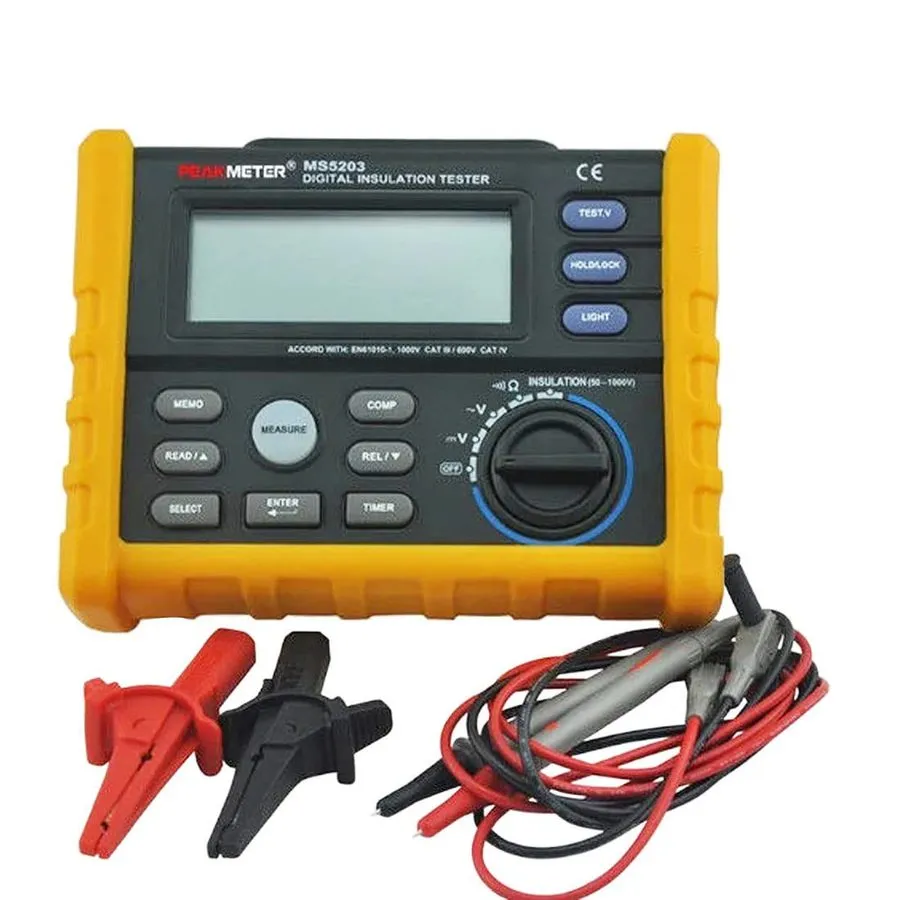 Тестер MS5203 1000V High Voltage Insulation Tester, 10GΩ, DC/AC Voltage Detectio