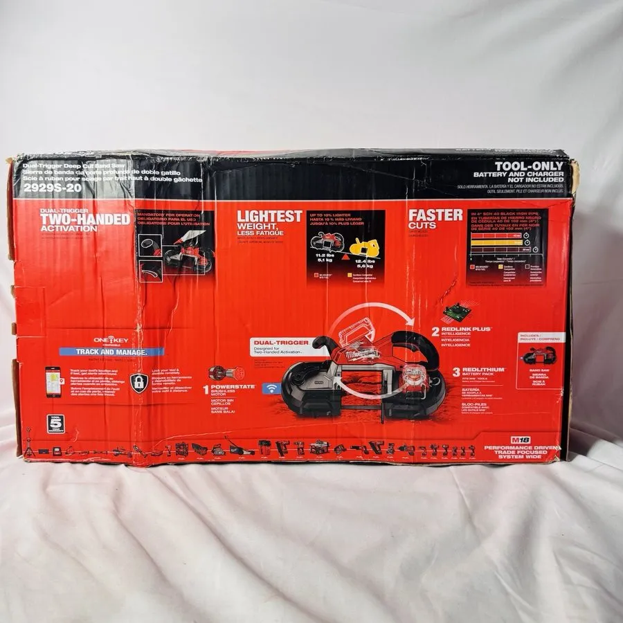 Оборудование ЧПУ Milwaukee 2929S-20 M18 FUEL Deep Cut Dual Trigger Band Saw w/ O
