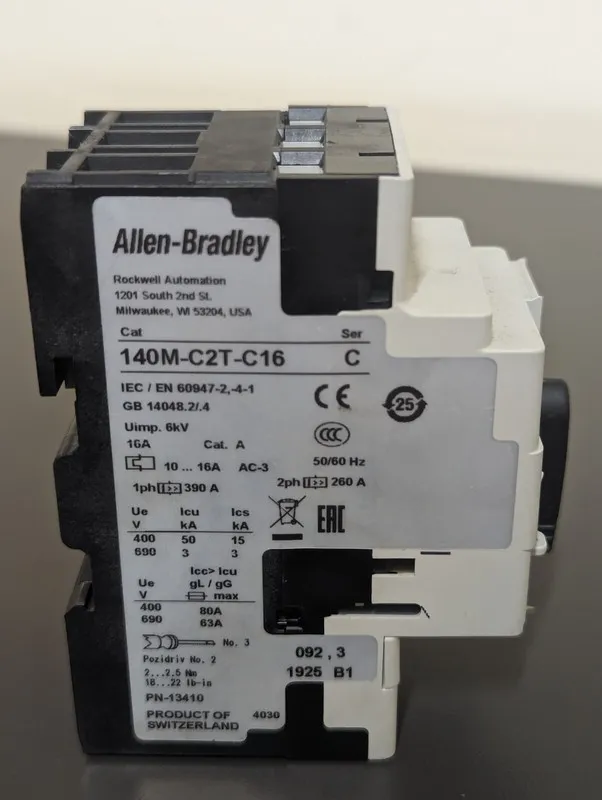 Автоматический выключатель Allen Bradley 140M-C2T-C16 Ser. A Circuit Breaker Mot — фото лота 2