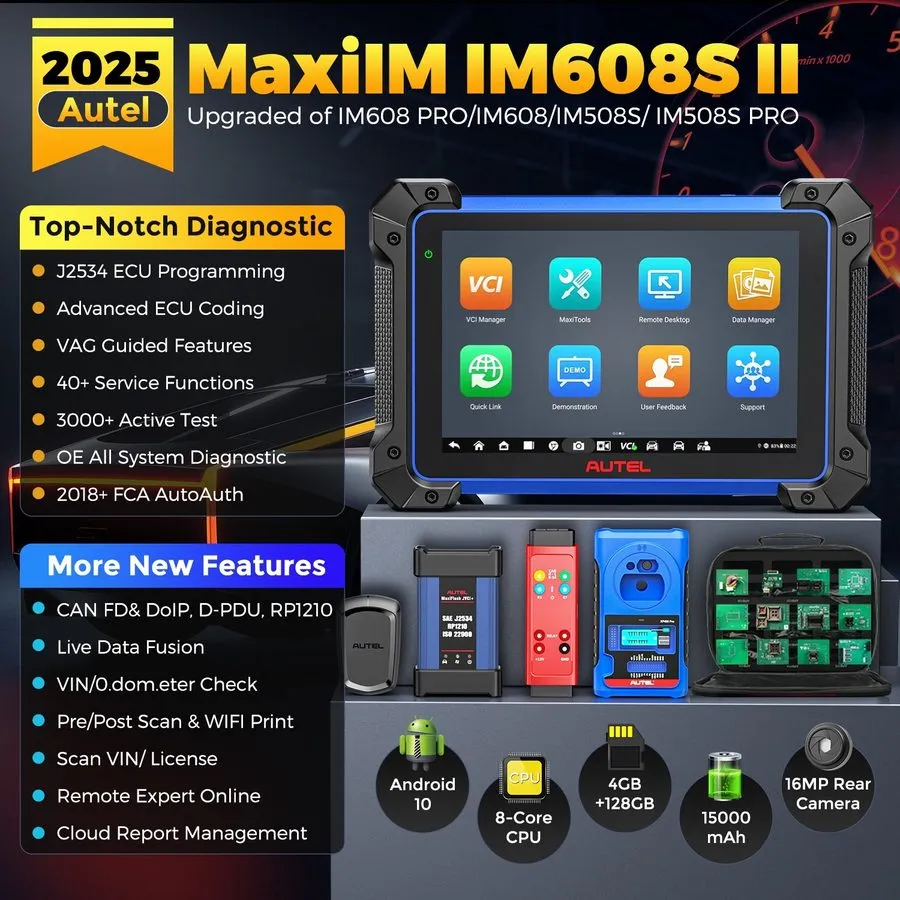 Диагностический сканер Autel MaxiIM IM508S+XP400 PRO as IM608SII Key Programming — фото лота 1