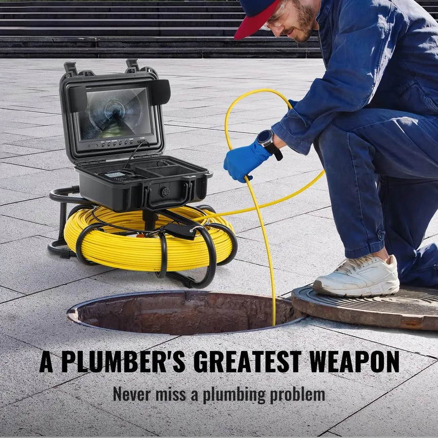 Камера для телеинспекции труб Uimoso 393ft/120m 9" Sewer Camera 1200TVL Monitor 