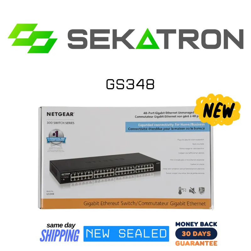 Коммутатор NETGEAR GS348 48-Port Gigabit Ethernet Unmanaged Rackmount Switch