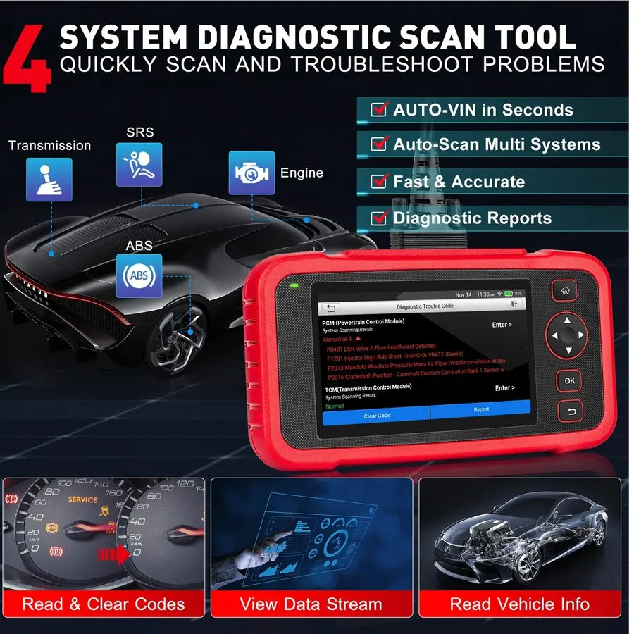 Диагностический сканер LAUNCH CRP123I V3.0 Automotive Scanner Engine ABS SRS TCM — фото лота 2