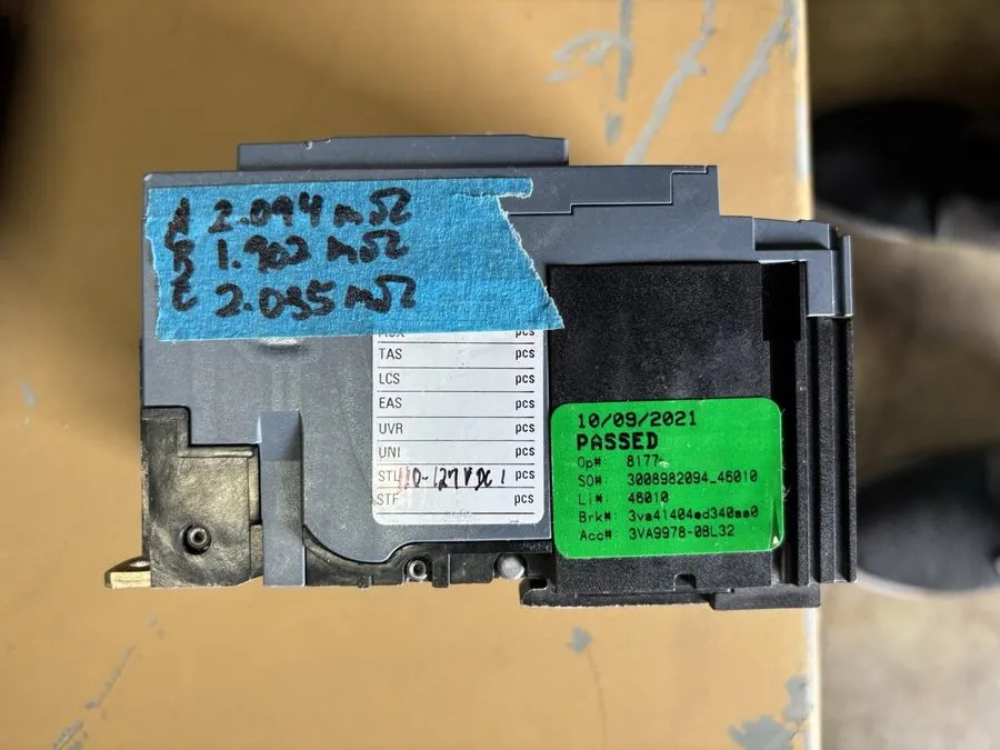 Автоматический выключатель Siemens 3VA4140-4ED34-0AA0 Circuit Breaker 40A 600Vac — фото лота 1