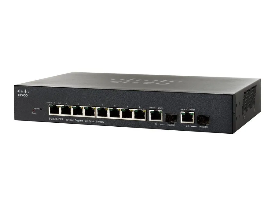 Коммутатор Cisco SG200-10FP-EU Switch