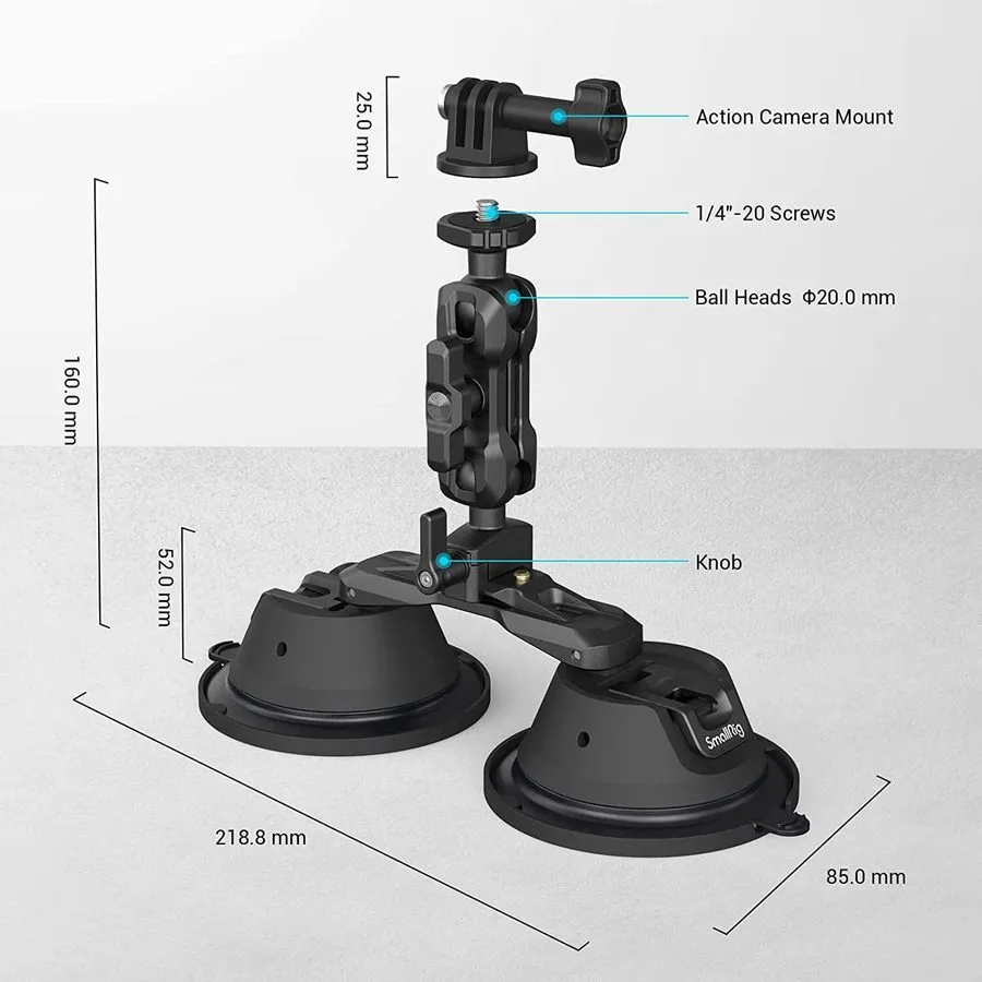 Фотокамера SmallRig Portable Dual Suction Cup Camera Mount SC-2K+Frame — фото лота 2