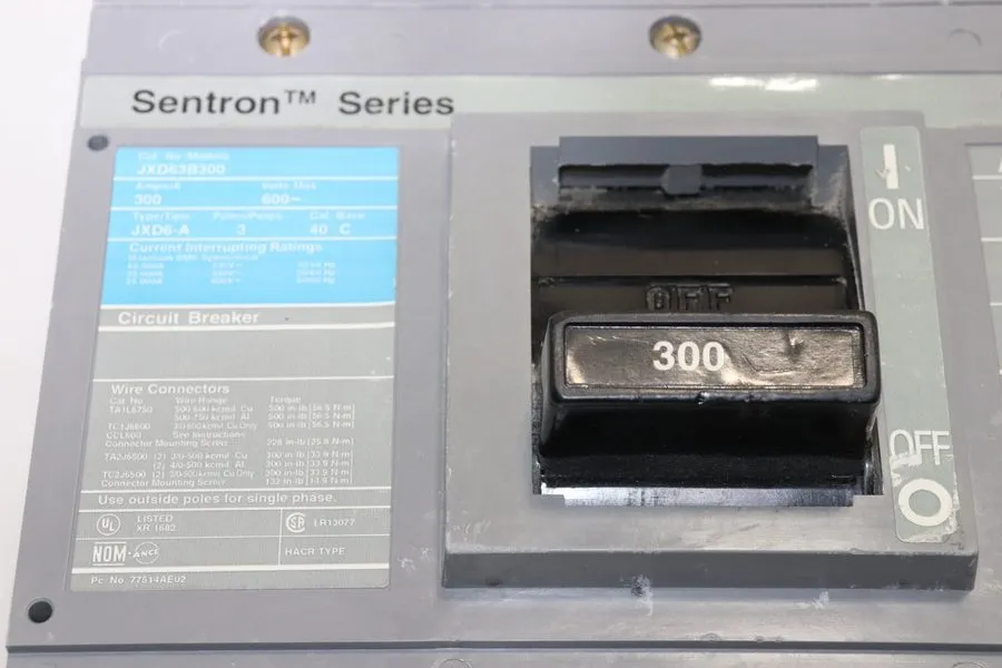 Автоматический выключатель Siemens / ITE Sentron 300 Amp Circuit Breaker 600 VAC
