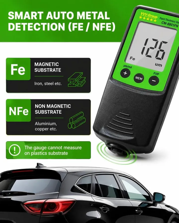 Толщиномер Paint Thickness Gauge CM-8801FN — фото лота 2