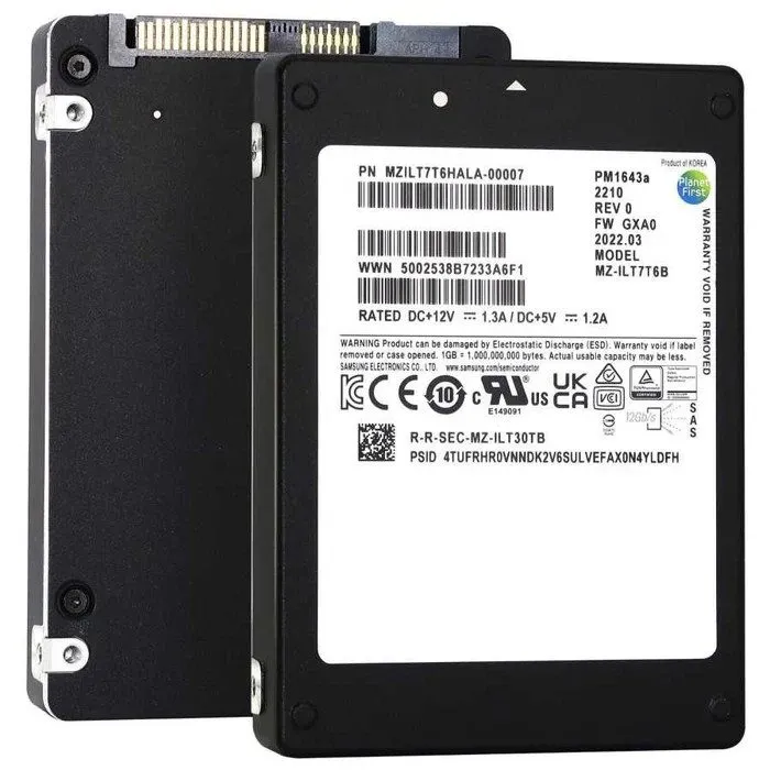 SSD-накопитель Samsung PM1643 960GB SSD NETAPP 2.5" SAS 12Gbps MZ-ILT960A MZILT9