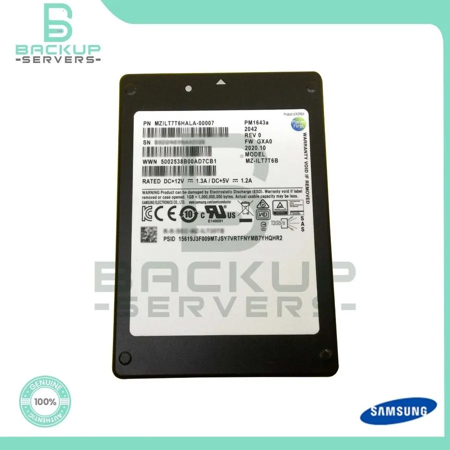 SSD-накопитель Samsung PM1643a 7.68TB SAS 12Gb/s 2.5" Enterprise SSD—MZILT7T6HAL
