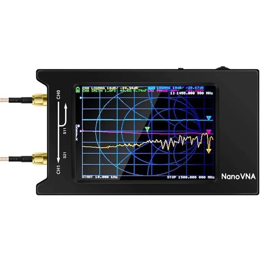 Анализатор цепей Network Analyzer NanoVNA-H4 4" LCD 50KHz~1.5GHz VNA HF VHF UHF 