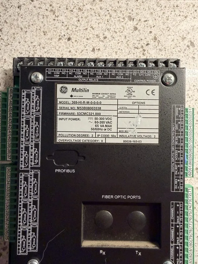 Реле защиты GE Multilin 369 Adaptive Motor Protection Relay 369-HI-R-M-0-0-0-0,  — фото лота 2