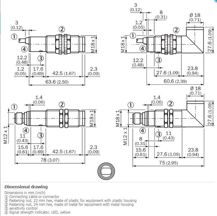 Датчик приближения SICK VTF18-3F5240 Photoelectric proximity sensor ,PNP