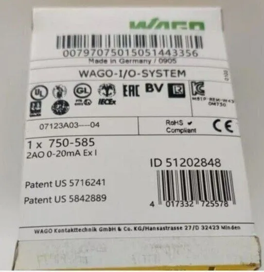 ПЛК WAGO 750-585 Buscoupler DeviceNet Module PLC