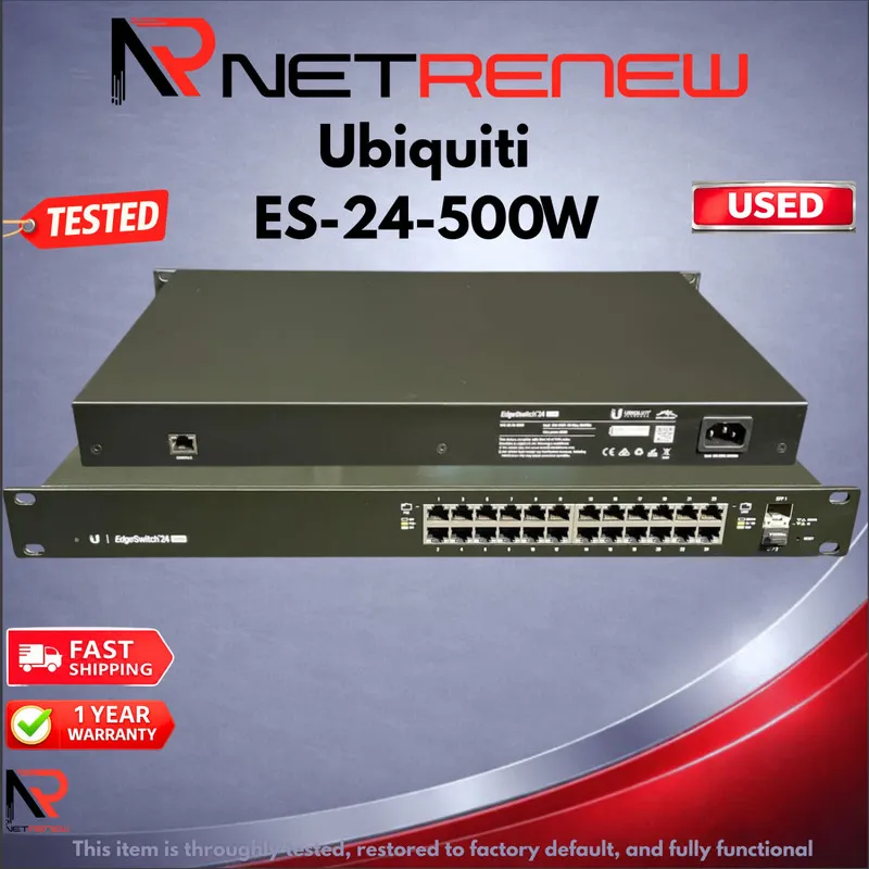 Коммутатор Ubiquiti EdgeSwitch 24 24-Port 500W Managed PoE+ Switch ES-24-500W
