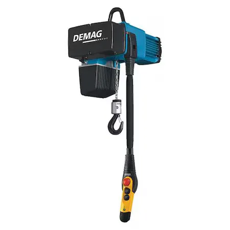 Таль Demag Dc Com 10-1000 1/1 H8 V4.8/1.2 460/60 Electric Chain Hoist, 2, 000 Lb