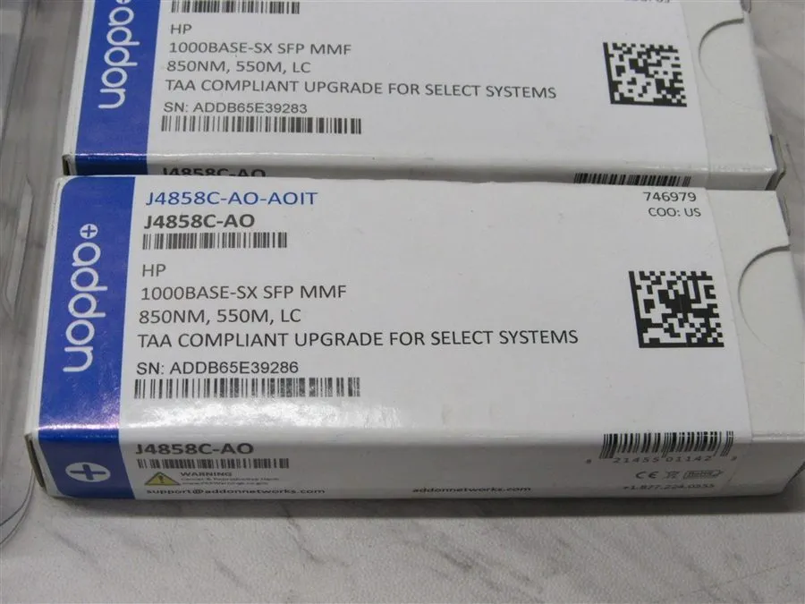 Трансивер AddOn J4858C-AO HP Compatible 1000BASE-SX SFP 850nm LC Transceivers
