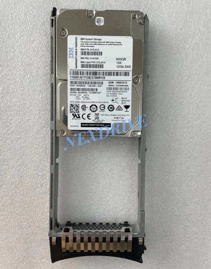 Жёсткий диск IBM 01AC595 600GB 15K 12GB 2.5" SAS HDD Internal Hard Disk Drives