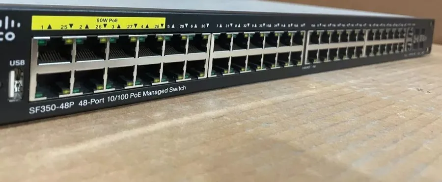 Коммутатор Cisco SF350-48P-K9 48-Port PoE Managed Switch