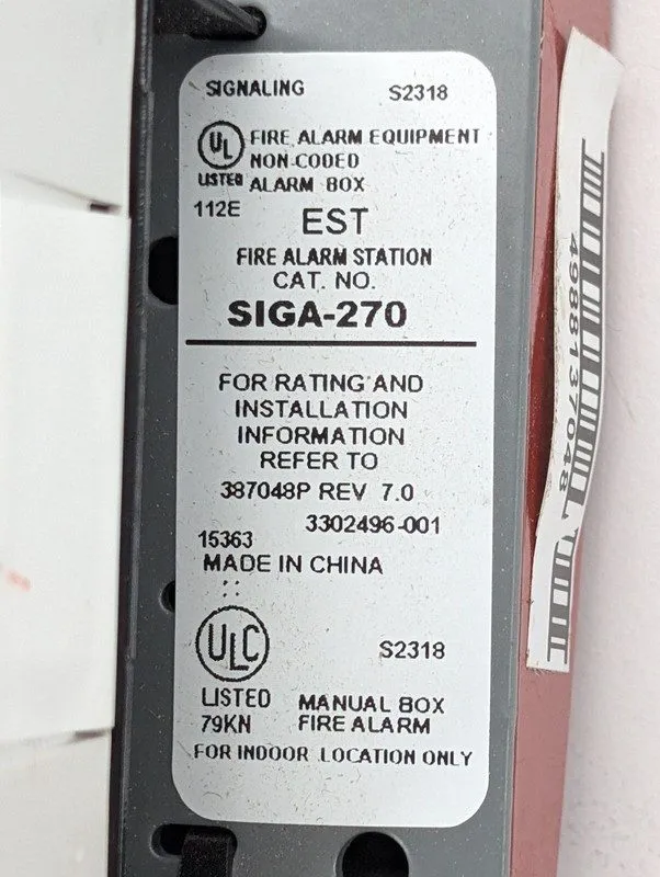 Оборудование пожарной сигнализации PACK OF THREE EDWARDS SIGA-270 FIRE ALARM MAN
