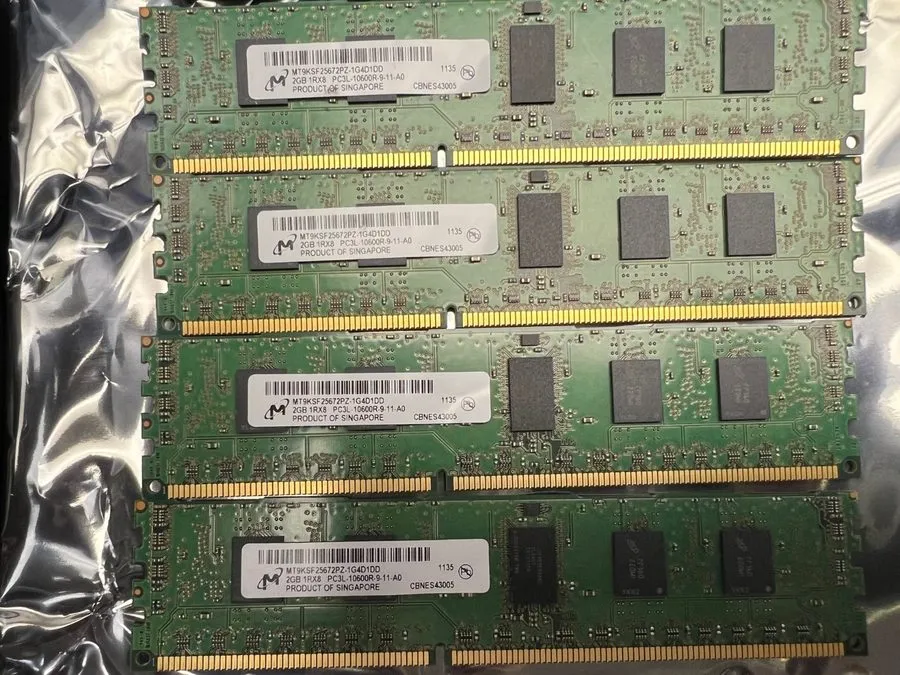 Модуль памяти Micron 2GB 1Rx8 PC3L-10600R-9-11-A0 Memory RAM 32GB TOTAL (please 