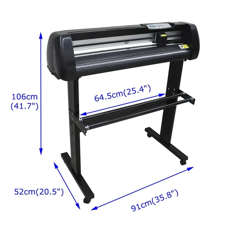Режущий плоттер 24in Vinyl Cutter Machine 500g JK-721 Cutting Plotter Machine wi — фото лота 1