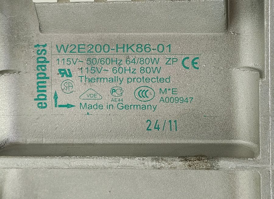 Вентилятор ebm-papst W2E200-HK86-01 Axial Fan 115V 64/80W 200mm — фото лота 2