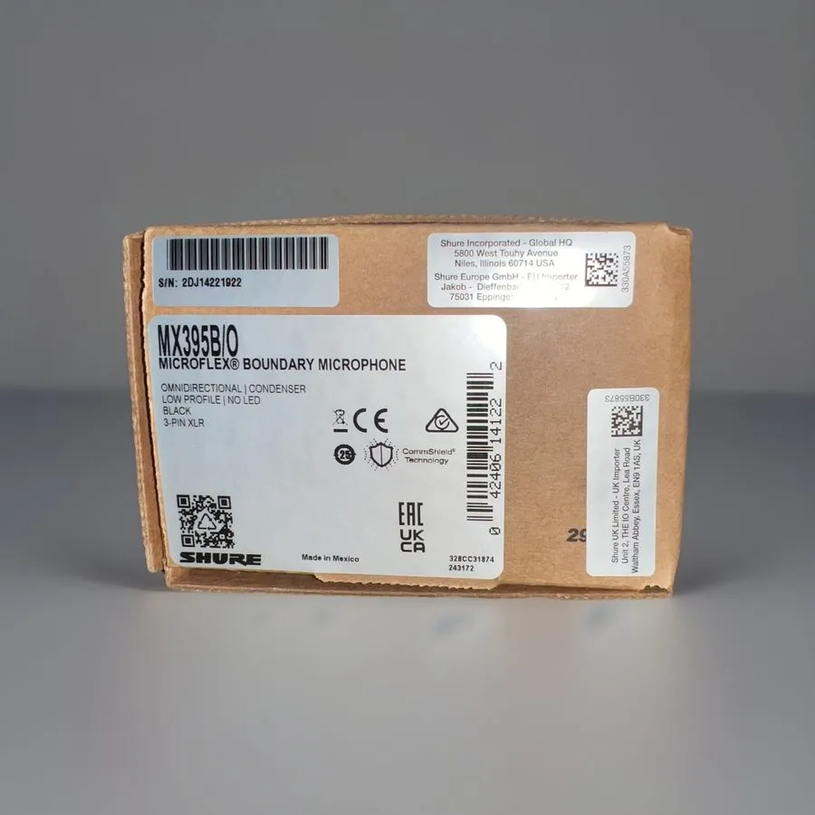 Микрофон Shure MX395 Microflex Low Profile Boundary Microphone MX395B/O Black