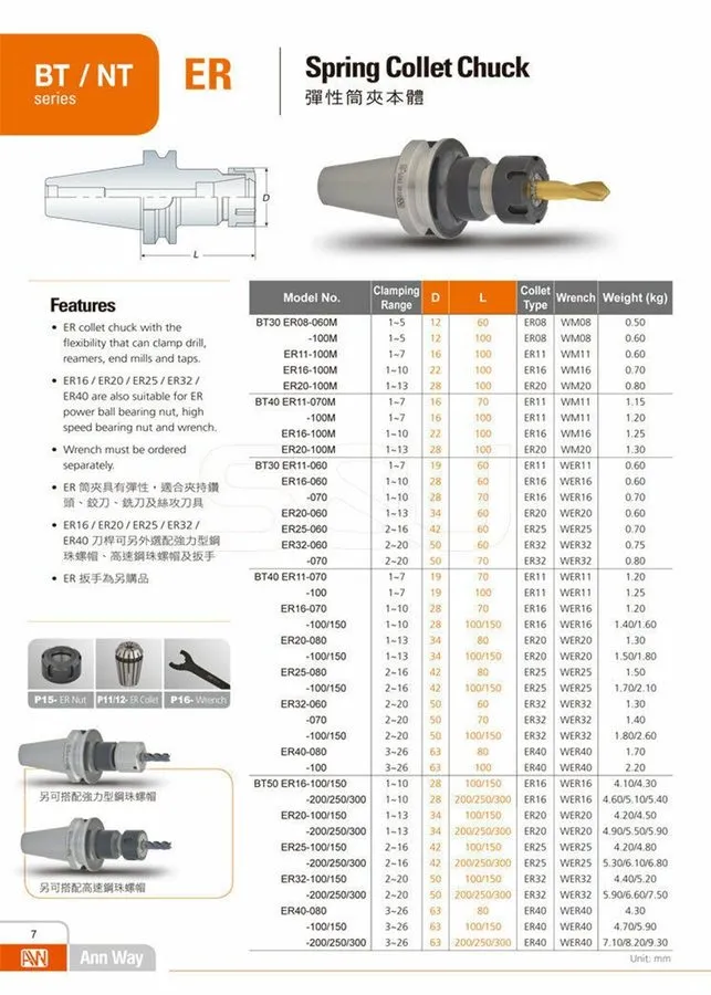 Патрон BT40-ER25-150 CNC Turning toolholder BT40 150mm