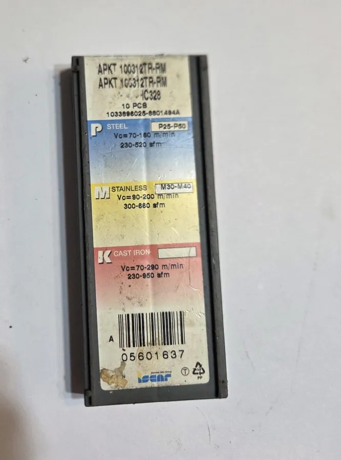 Режущий инструмент APKT100312TR-RM IC328 ISCAR CARBIDE INSERT — фото лота 1