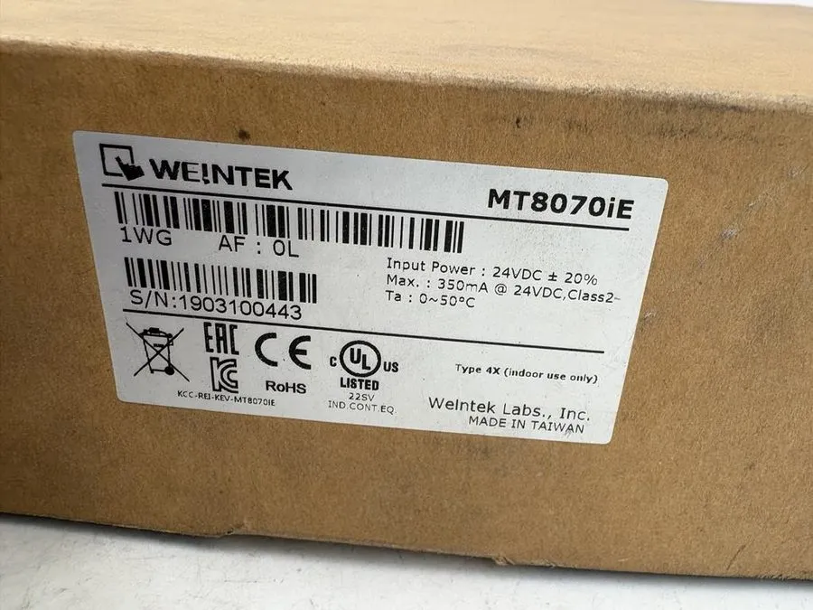Панель оператора Weintek MT8070iE EasyView 7" HMI Touch Screen Panel 24VDC 350mA
