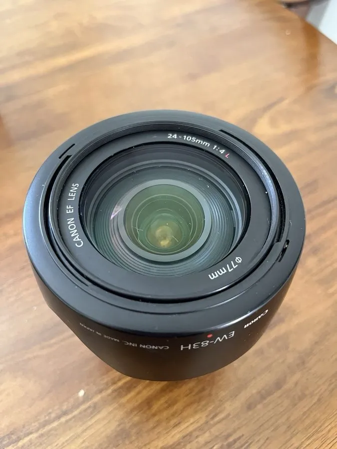 Объектив Canon EF 24-105mm f/4 L IS USM Zoom Lens w/ EW-83H Hood From JAPAN