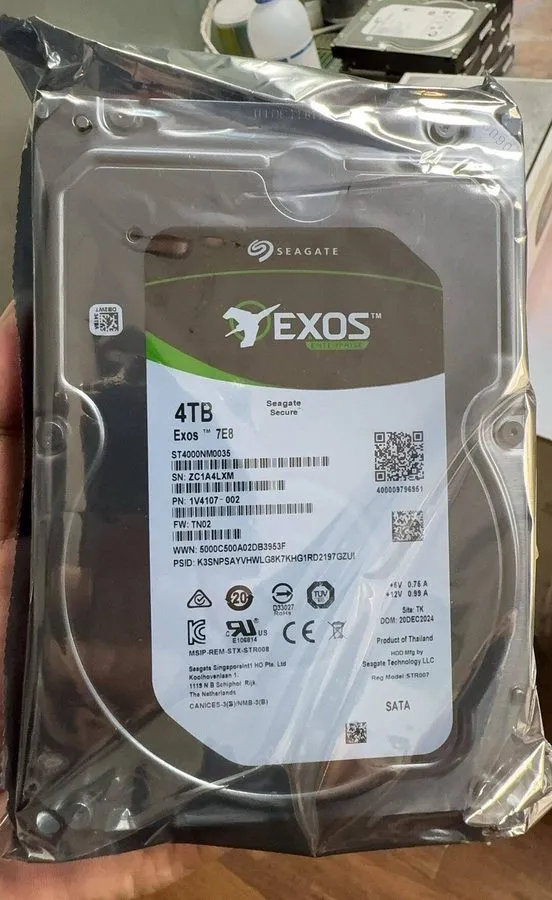 Жёсткий диск Seagate Exos 7E8 Enterprise ST4000NM0035 4TB 3.5" SATA Hard Drive 7
