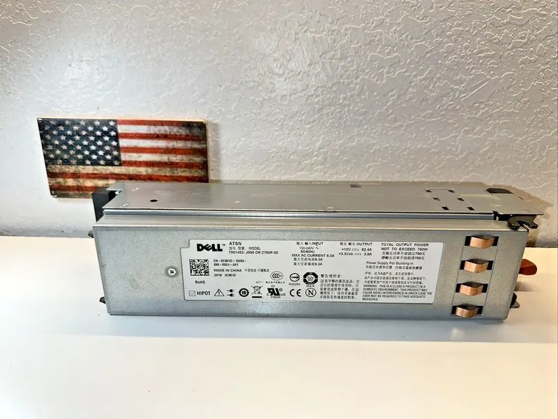 Блок питания 0DX385 Dell PowerEdge Z750P-00 750W Hot Swap Power Supply 7007072-Y — фото лота 1