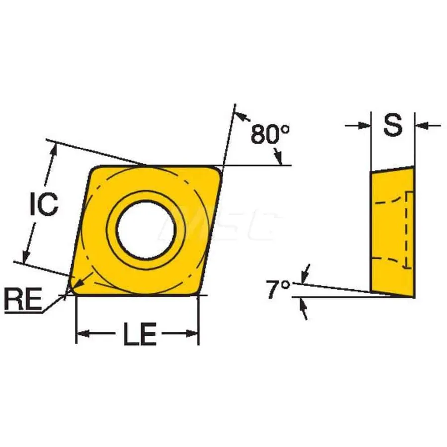 Режущий инструмент Sandvik Coromant CCGT32.52 UM 1125 Carbide Turning Insert, 80