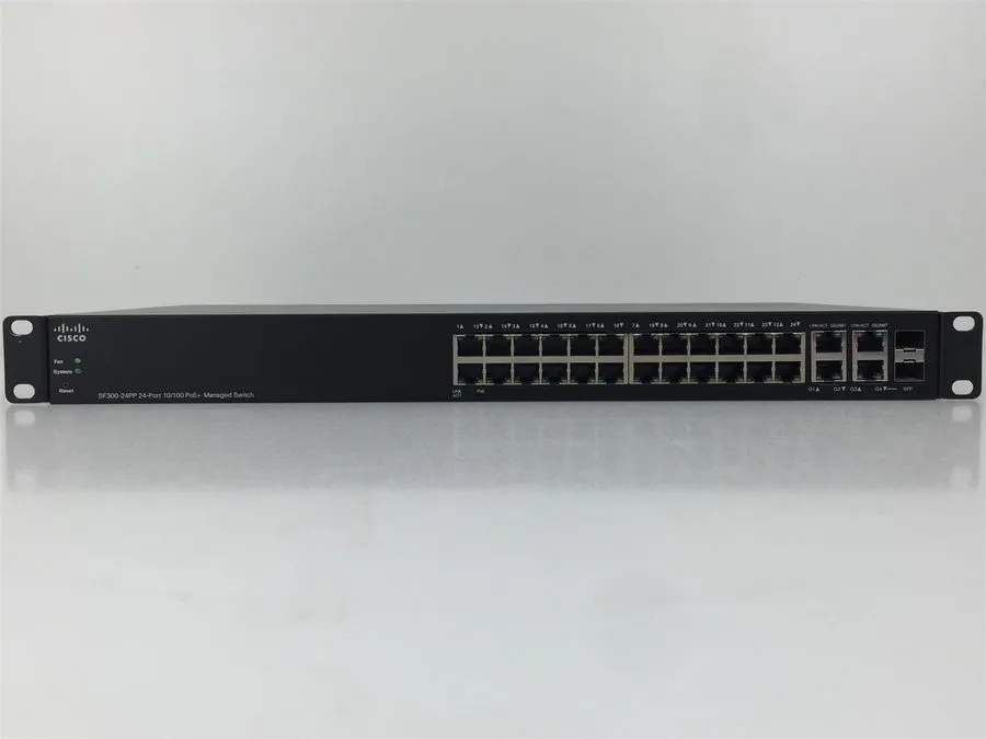 Коммутатор Cisco SF300-24PP 24-port Managed PoE+ Switch (no rackmount brackets)