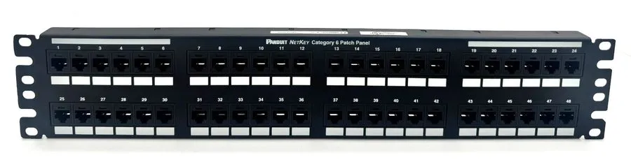 Патч-панель Panduit NetKey 48-Port Cat6 Punchdown Patch Panel NK6PPG48Y ~STSI