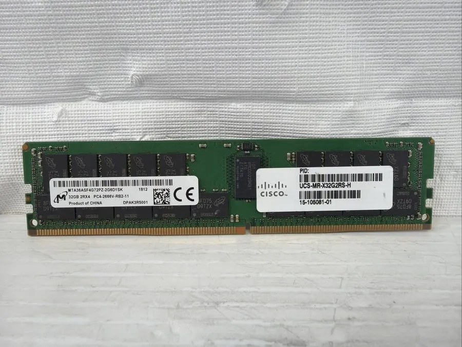 Модуль памяти Micron 32GB DDR4 PC4-2666V RDIMM ECC Server RAM MTA36ASF4G72PZ-2G6 — фото лота 1