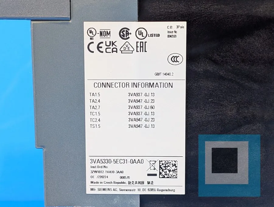 Автоматический выключатель Siemens 3VA5330-5EC31-0AA0 300Amp 600V 3-Pole Circuit