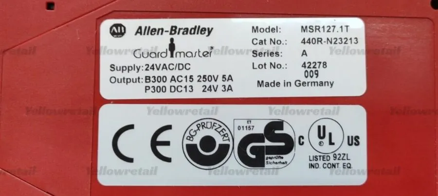 Реле безопасности Allen-Bradley Guardmaster Safety Relay MSR127.1T 440R-N23213 B