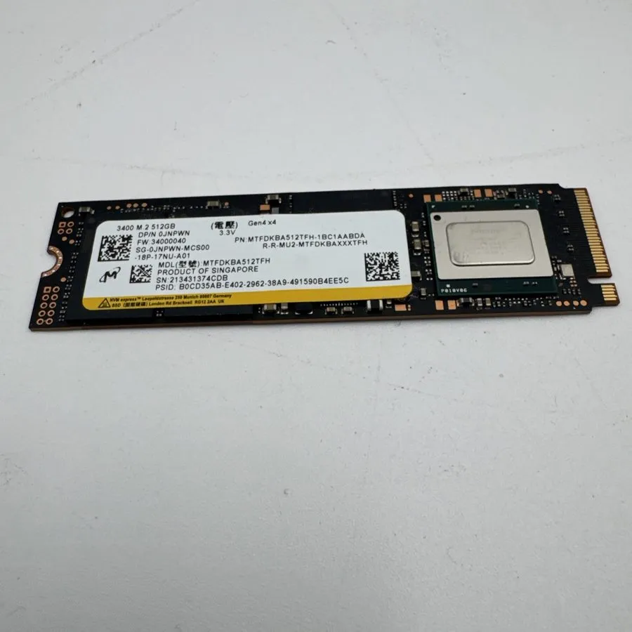 SSD-накопитель Micron 512GB M.2 NVMe SSD Solid State Drive Wiped MTFDKBA512TFH