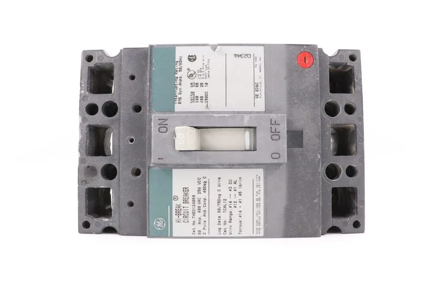 Автоматический выключатель GE THED124060 Circuit Breaker 60 Amp 480V 2 Pole