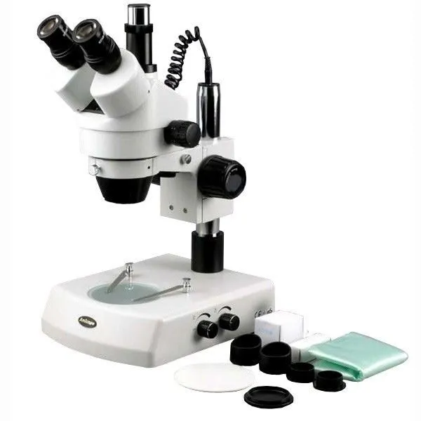 Микроскоп 3.5X-180X Simul-Focal Stereo Zoom Microscope + 30W Dual LED Lights + 5