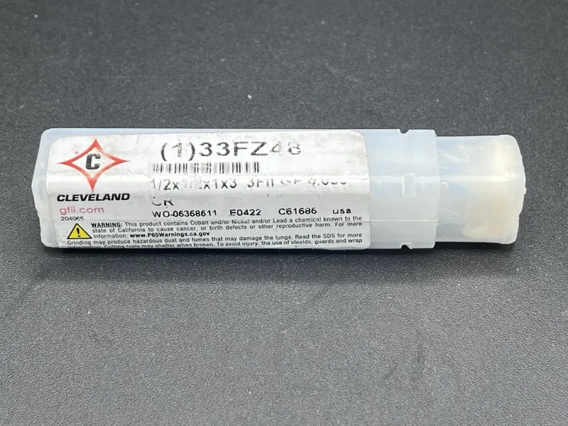Режущий инструмент Cleveland 033FZ48 Carbide Corner Radius End Mill 1/2" 3Fl 1-1 — фото лота 1