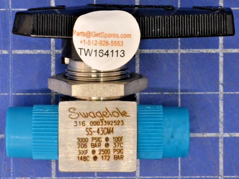 Клапан 2 Qty Swagelok SS-43GM4 Stainless Steel 40G Series Ball Valve