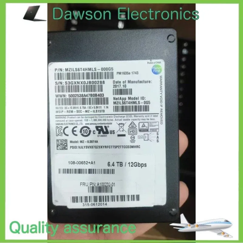 SSD-накопитель Samsung PM1635a 6.4TB SSD 2.5" SAS 12Gbps SSD MZ-ILS6T4A MZILS6T4