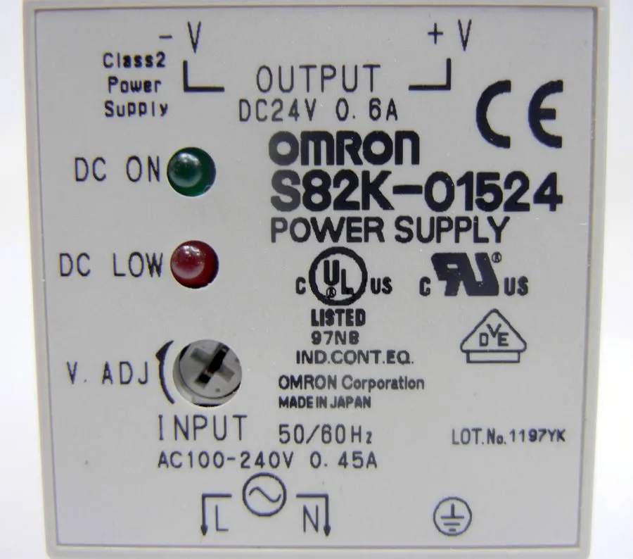 Блок питания OMRON S82K-01524 Switching Power Supply 15W 24VDC DIN Rail Terminal